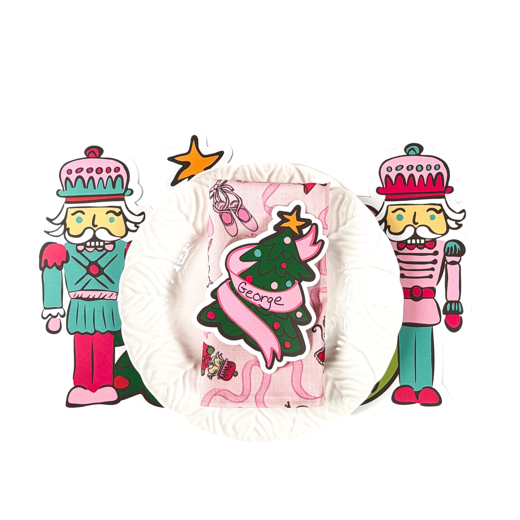Shaped Nutcracker Paper Placemats, Set of 12