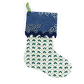 Old Jaipur Green and Blue Christmas Stocking with Ric Rac