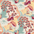 Old Peking Chinoiserie Fabric - Sangria