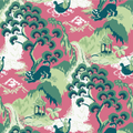 Old Peking Chinoiserie Fabric - Strawberry