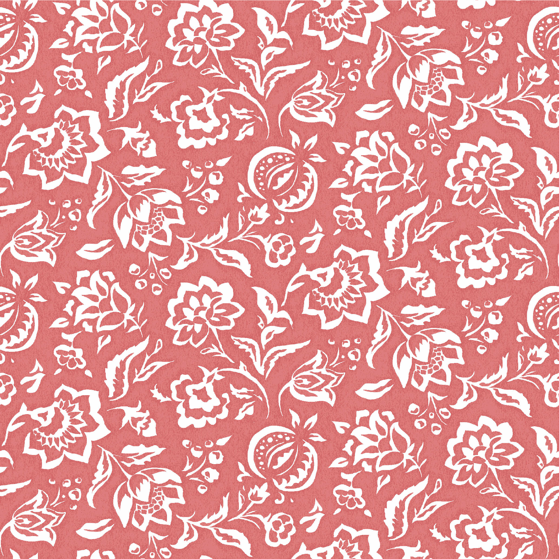 Hampton Court Large Fabric - Rhubarb