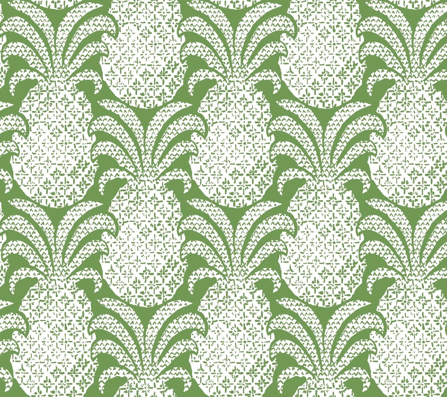 Round Hill Green Outdoor Fabric by the Yard