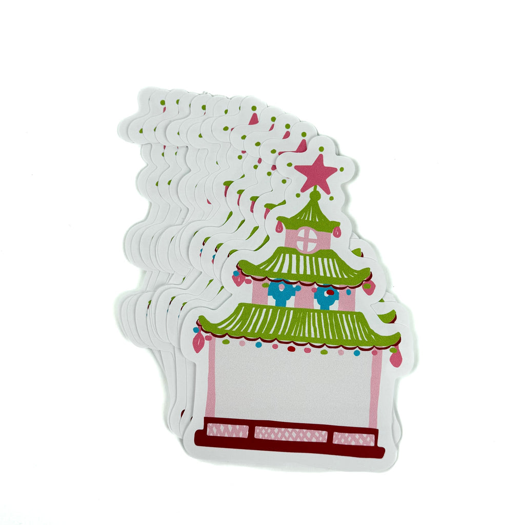 Shaped Festive Pagoda Place Cards, Set of 12