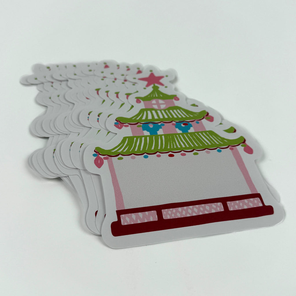 Shaped Festive Pagoda Place Cards, Set of 12