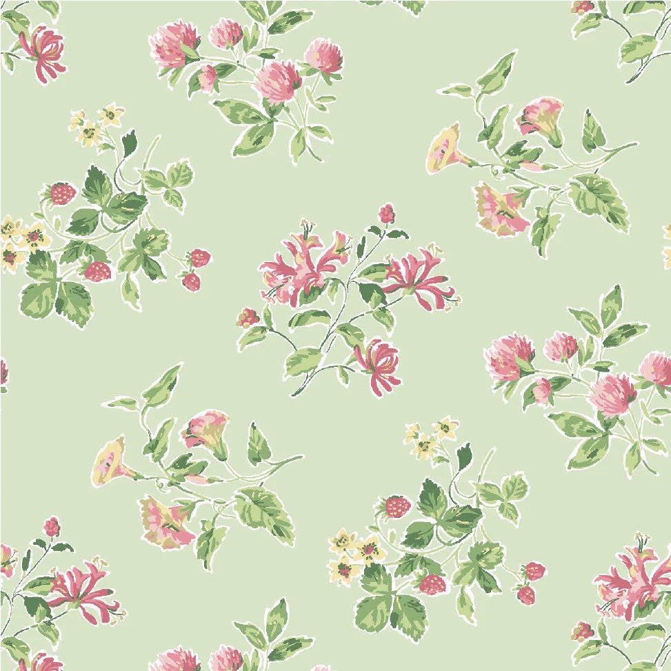 Painswick Hall Unpasted Wallpaper - Meadow Green