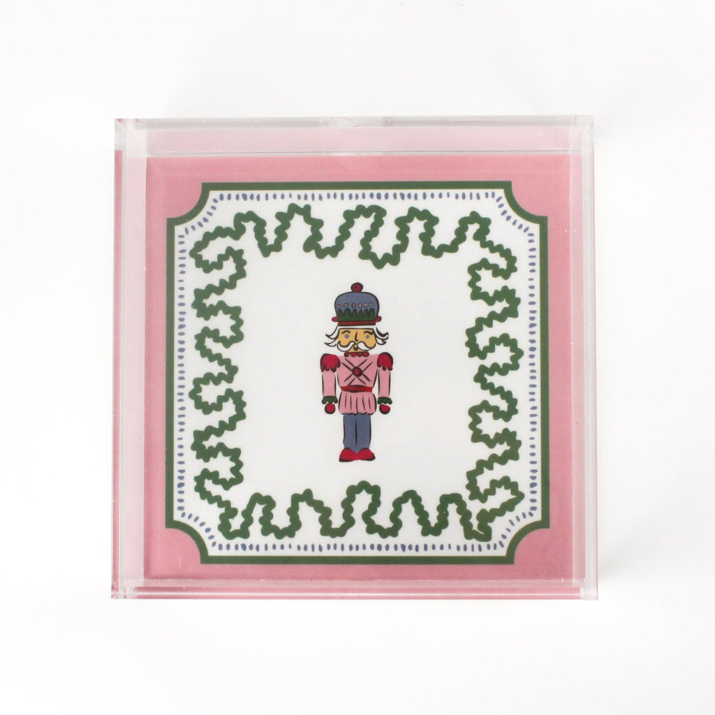 Nutcracker Pink Square Acrylic Tray, 3 sizes