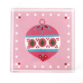 Christmas Ornament Pink Square Acrylic Trays, 3 Sizes