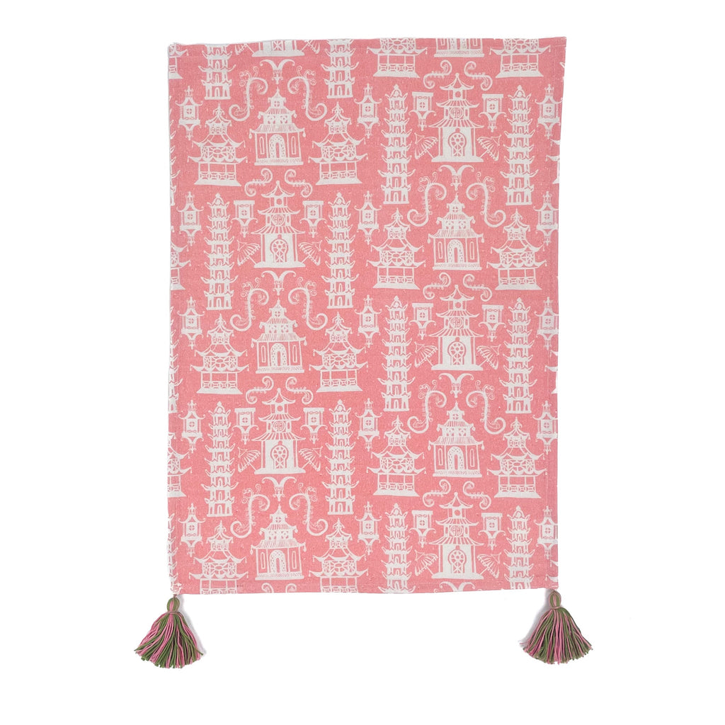Pink Pagoda Tea Towel/Dish Towel/Guest Towel