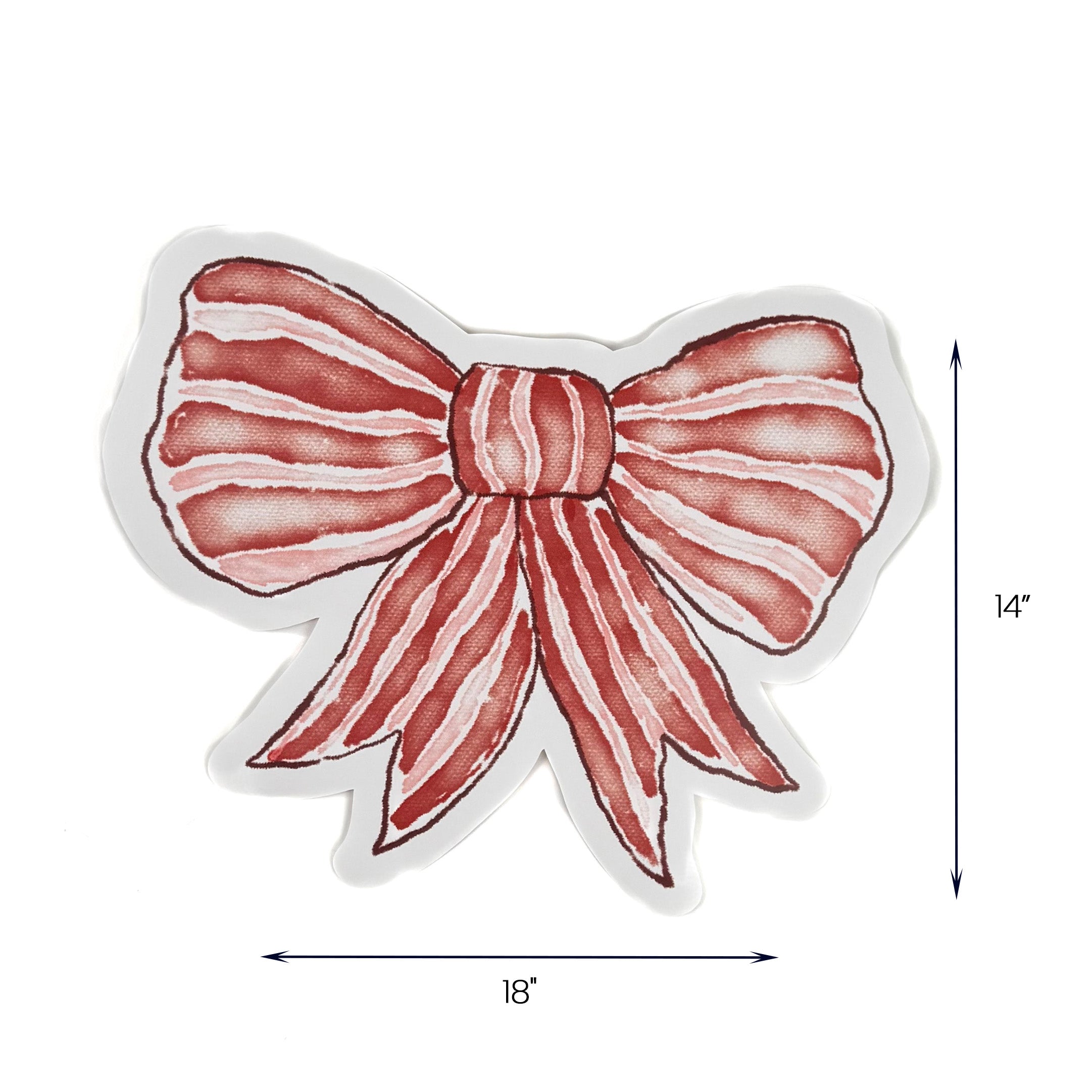 Die-Cut Bow Paper Placemats - Red, Set of 12