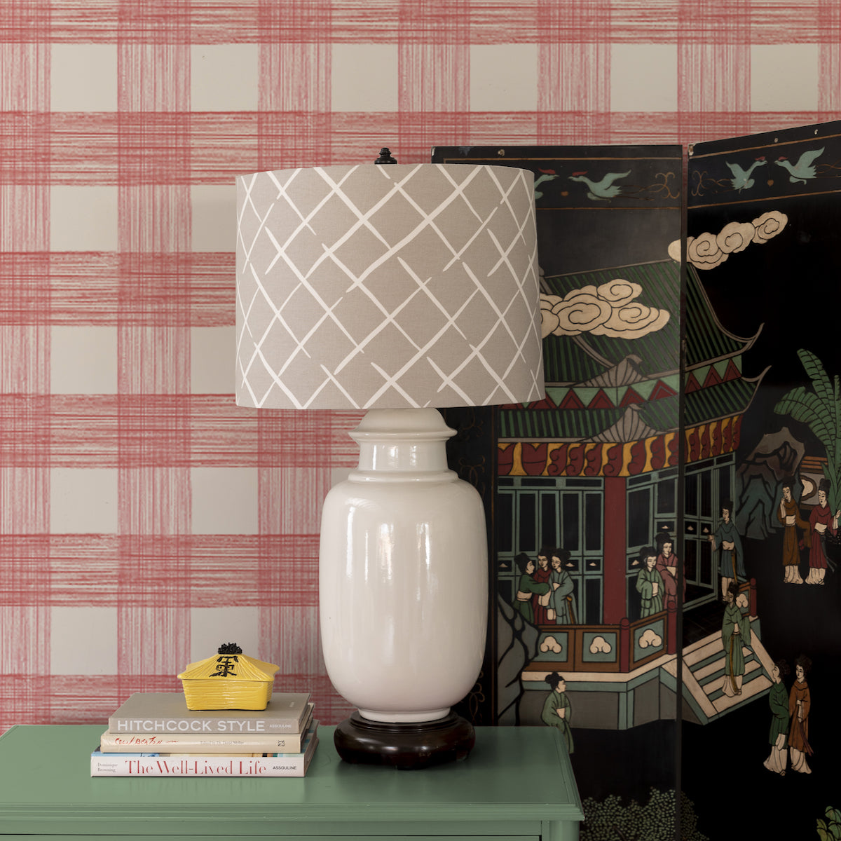 Gin Lane Unpasted Wallpaper - Rhubarb