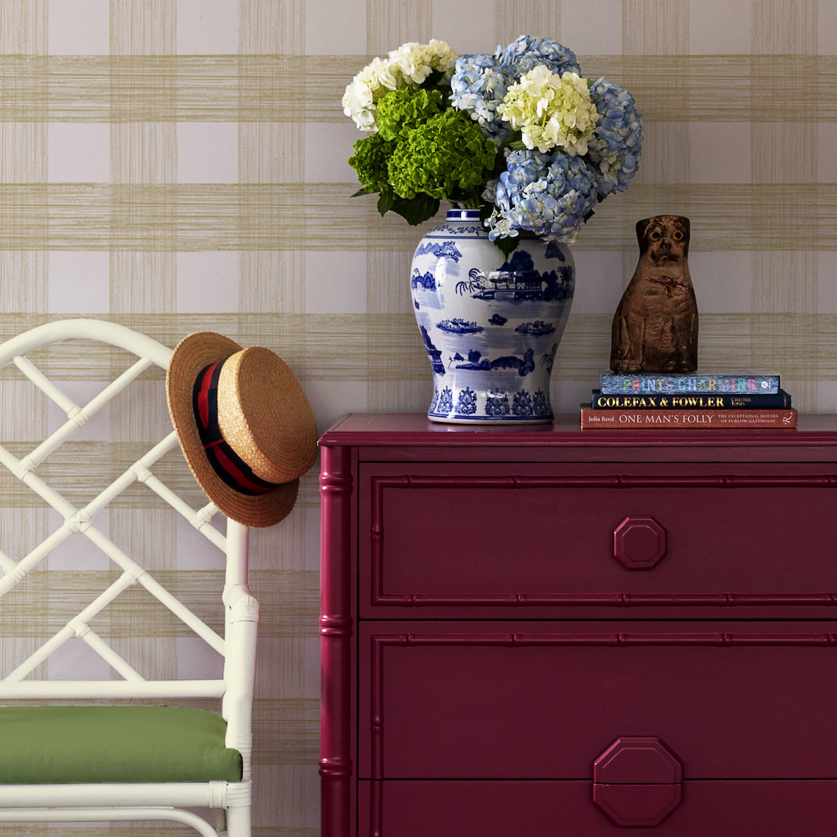 Gin Lane Unpasted Wallpaper - Amber