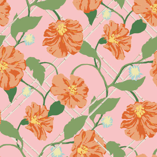 Runaway Bay Fabric - Candyfloss Pink