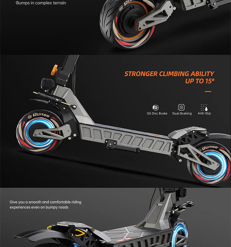 M6Max Dual Motor Scooter - 5600W, 60V, Fast Charging