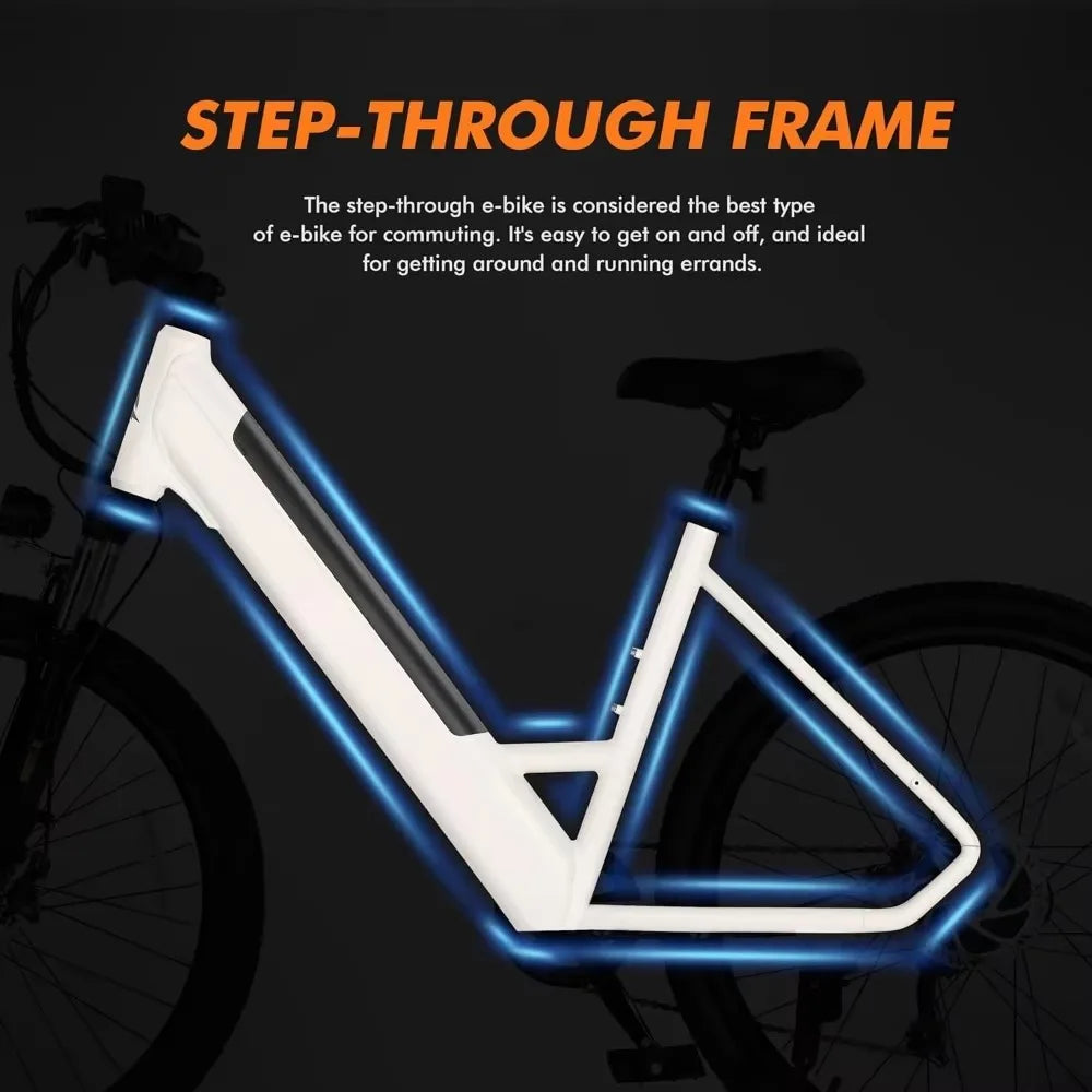 750W Motor E-Bike - Water Resistant, 7-Speed Performance