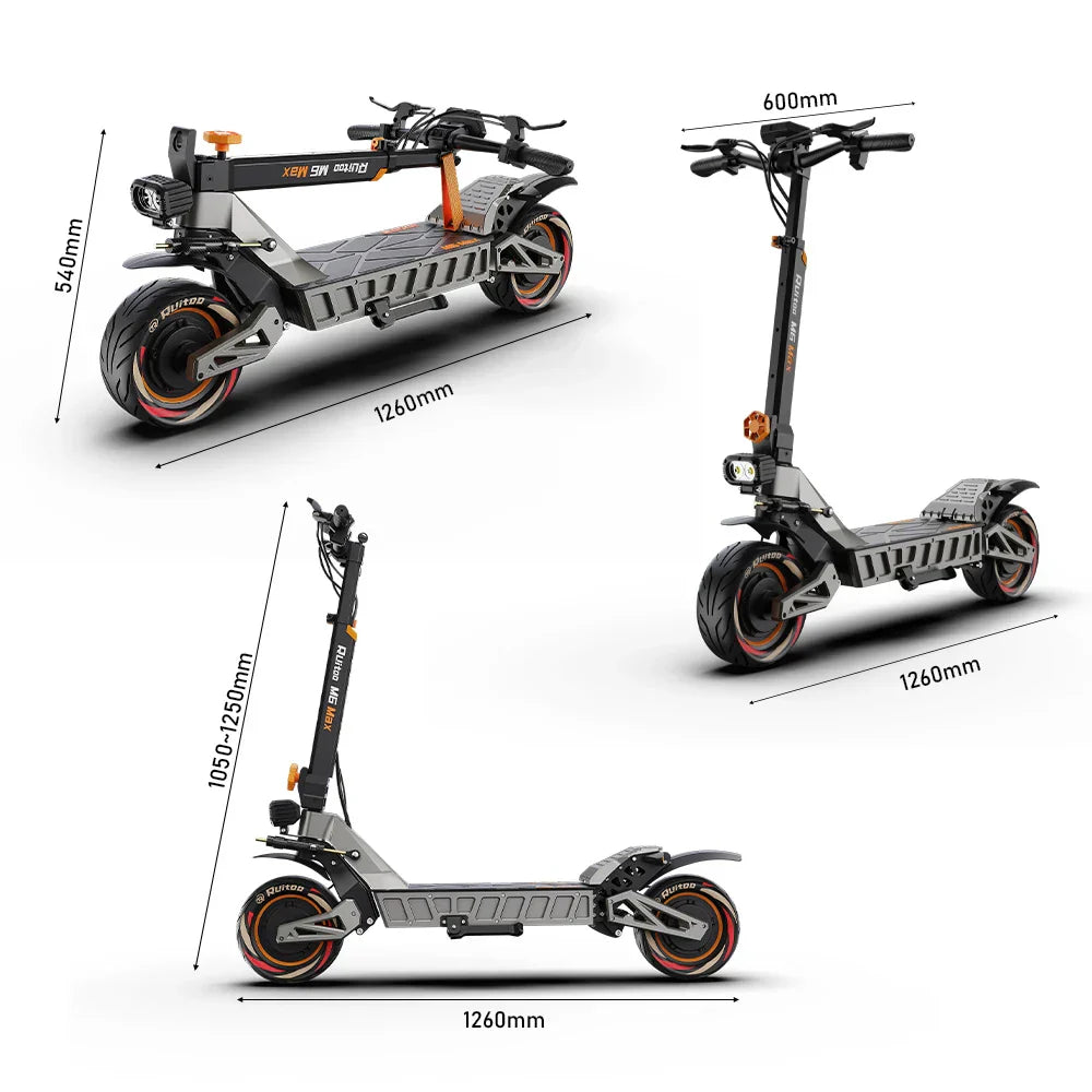 M6Max Dual Motor Scooter - 5600W, 60V, Fast Charging