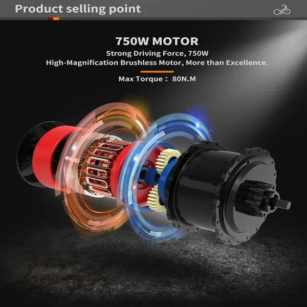 Motor Electric Bike - 48V Battery, 20" Wheels