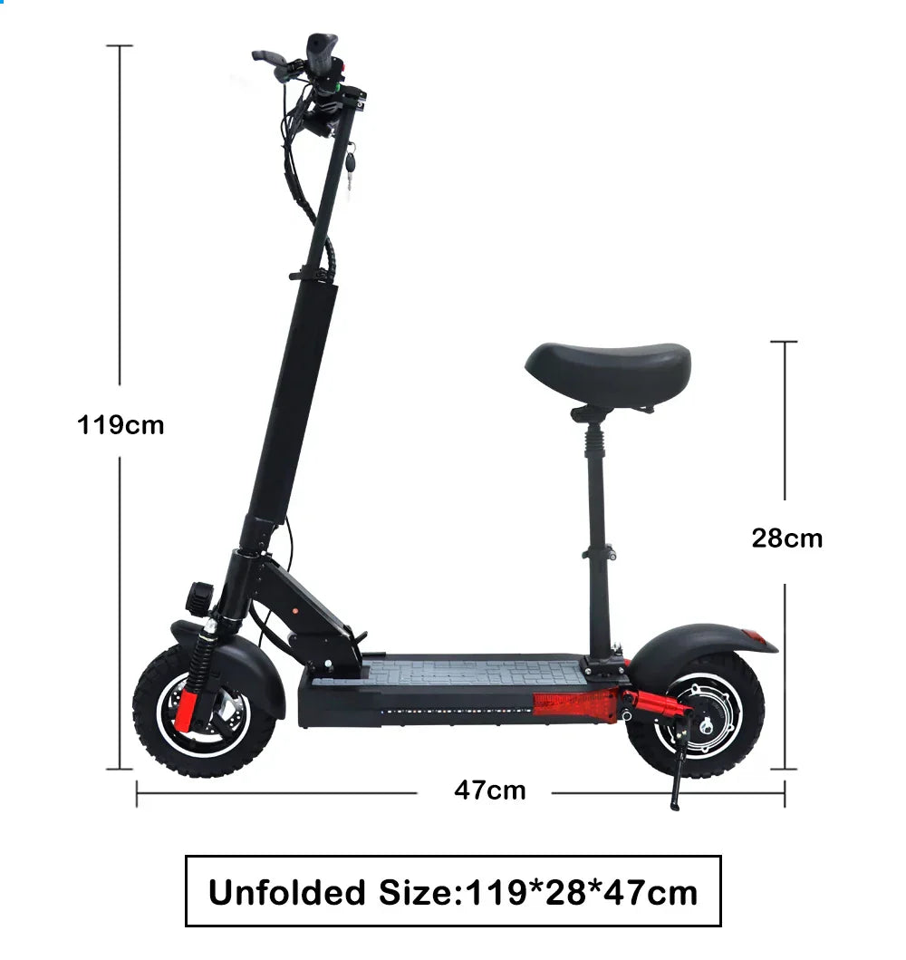 VICAN 48V Foldable Electric Scooter - 800W Max Speed 45km/h