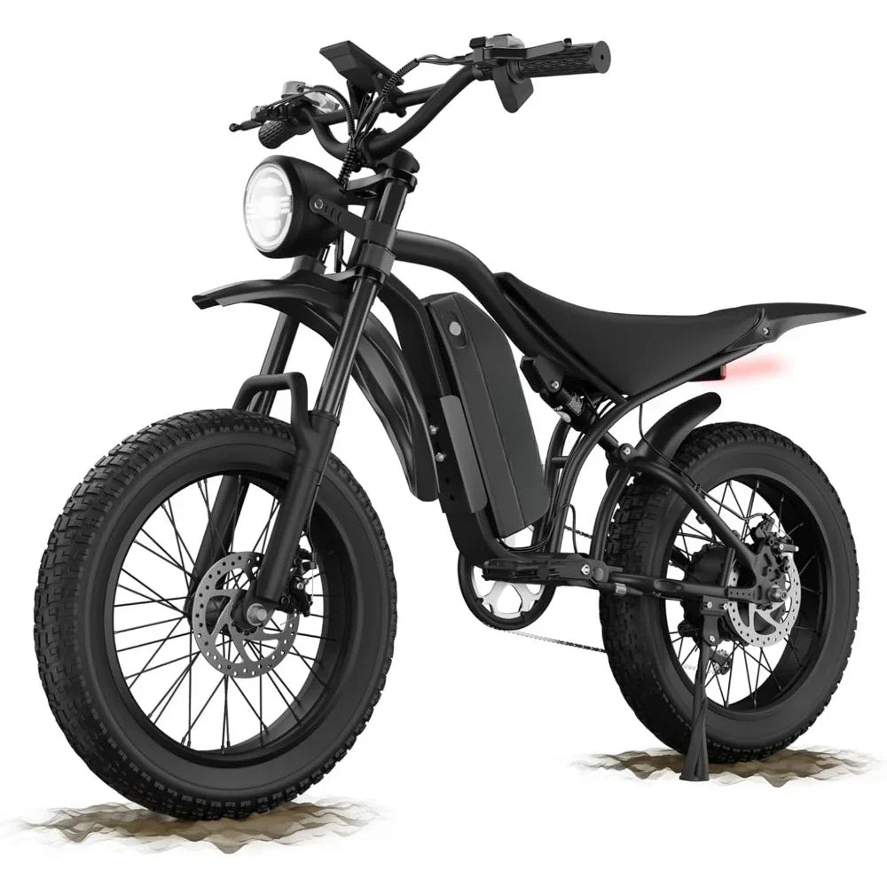 Fat Tire Electric Bike - 1200W Motor, 30+ MPH Speed