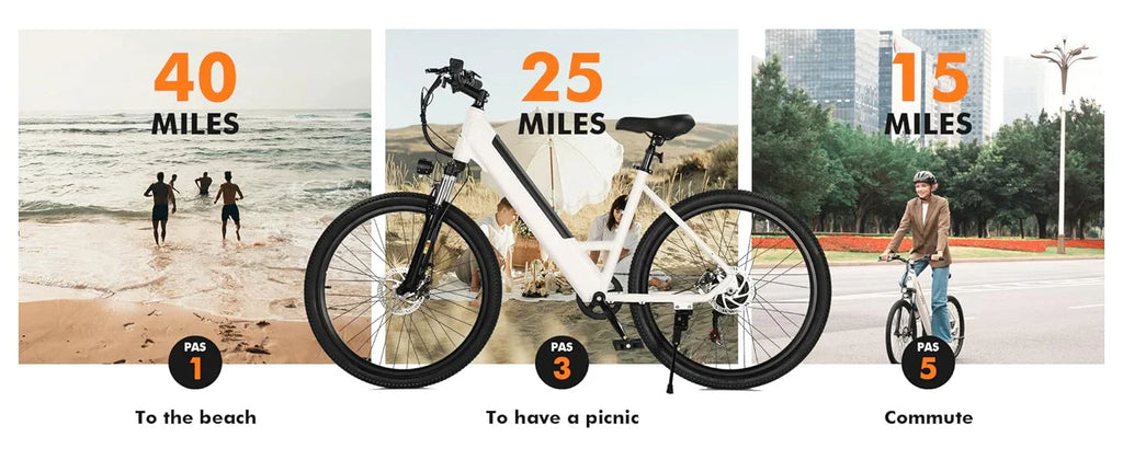 750W Electric Bike - Step-Through Frame, 36V Battery