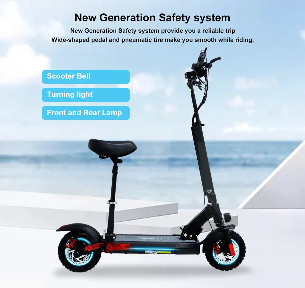 VICAN 48V Foldable Electric Scooter - 800W Max Speed 45km/h