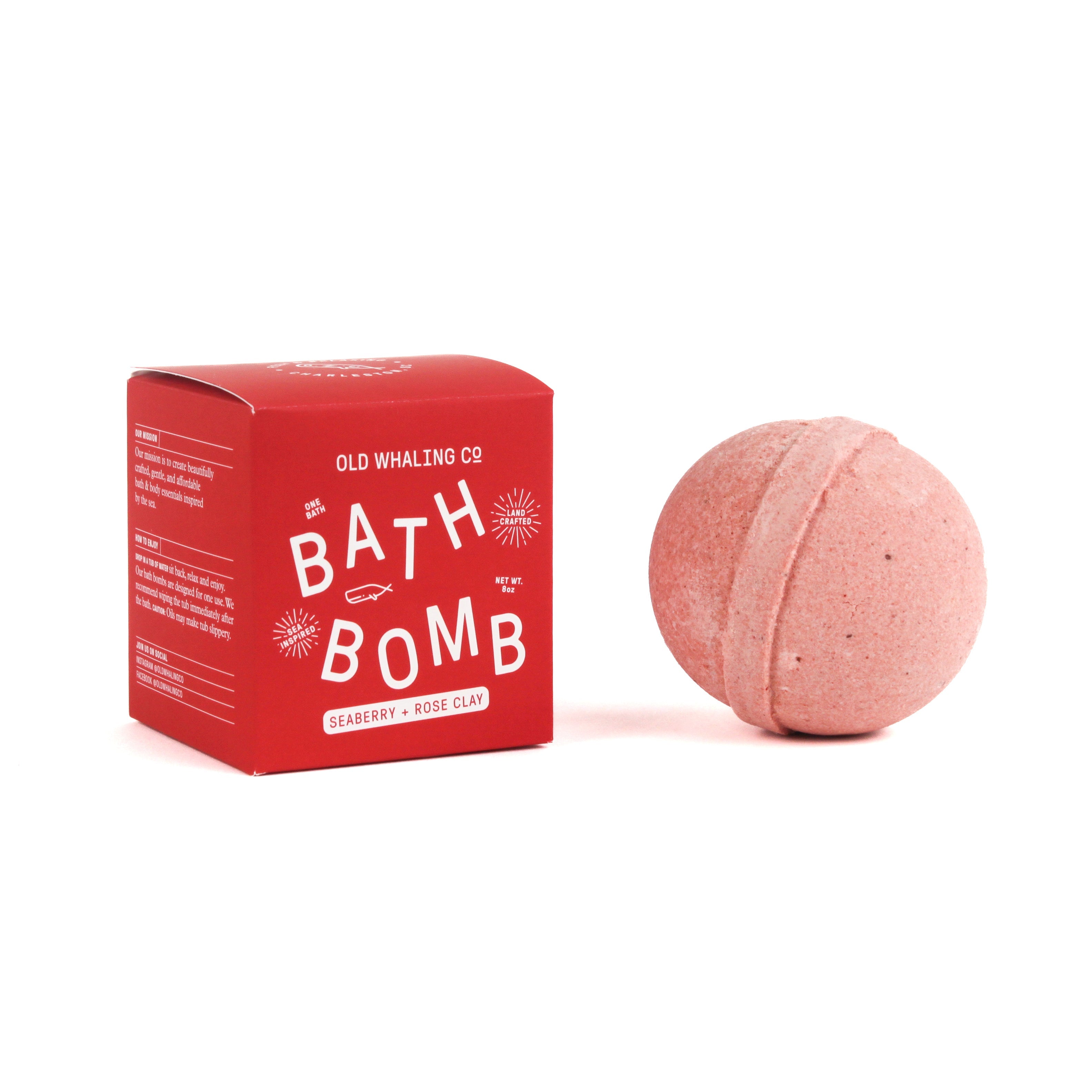 Bath Bomb - Seaberry & Rose Clay (Red)