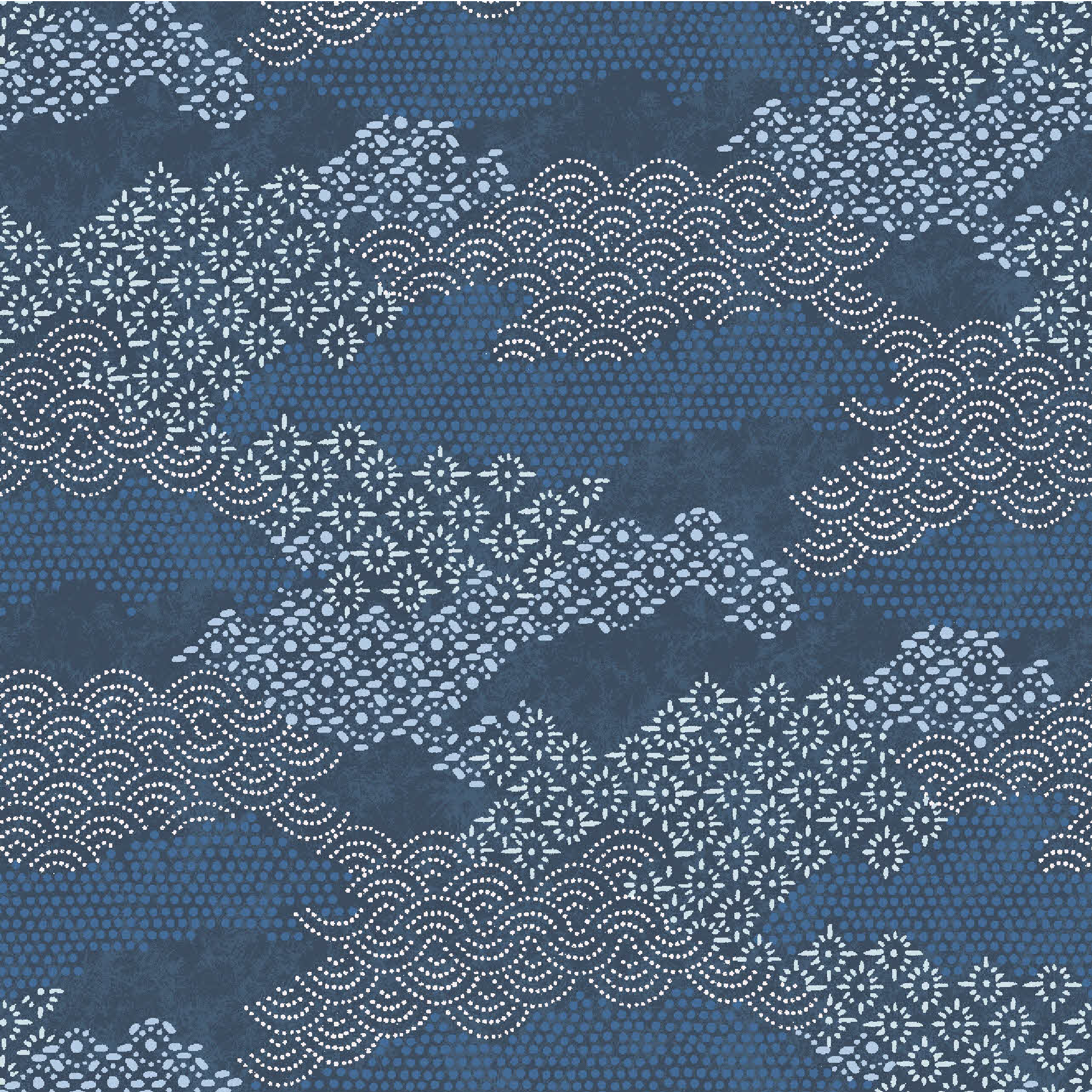 Shoal Bay Fabric- Indigo Blue