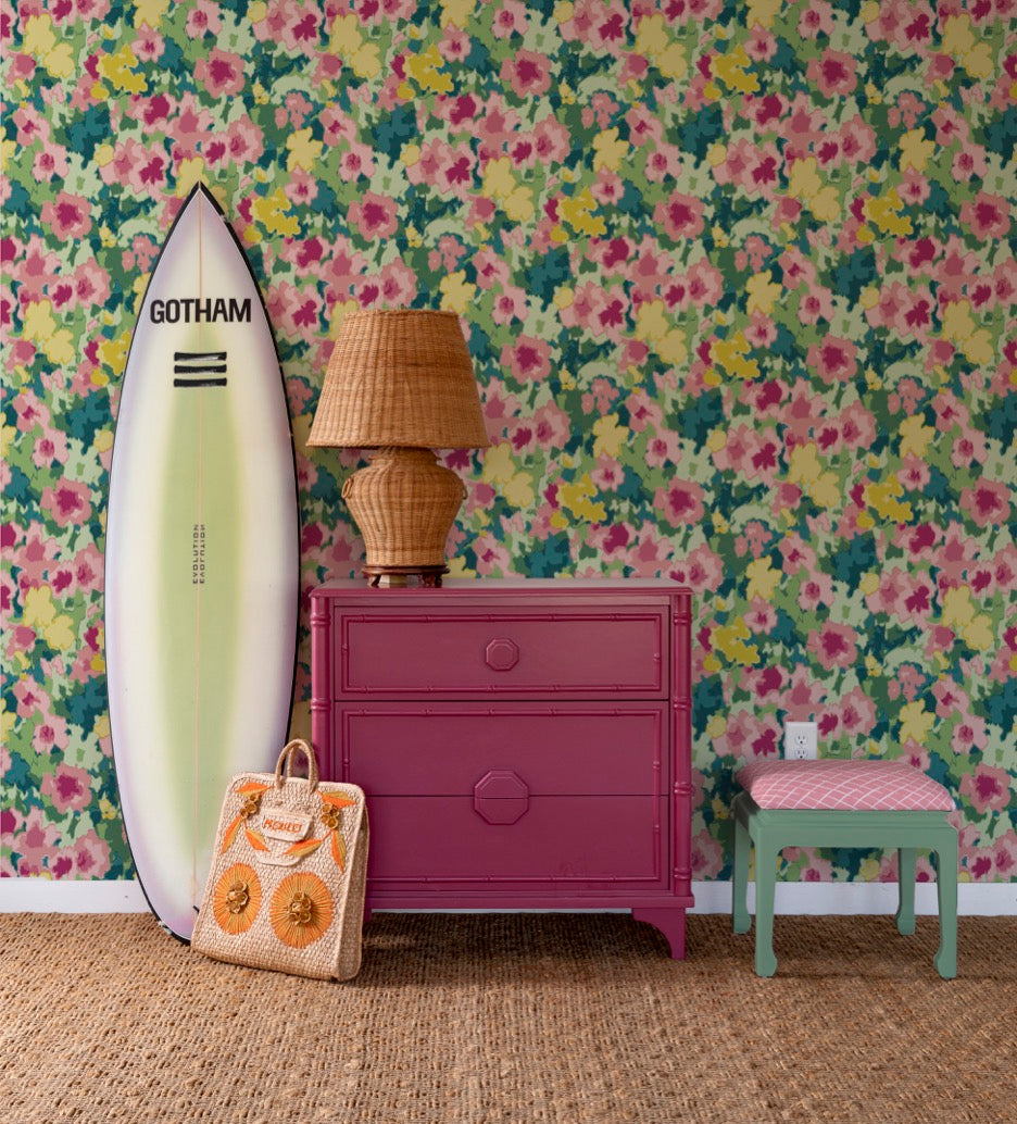 Sissinghurst Unpasted Wallpaper - Strawberry