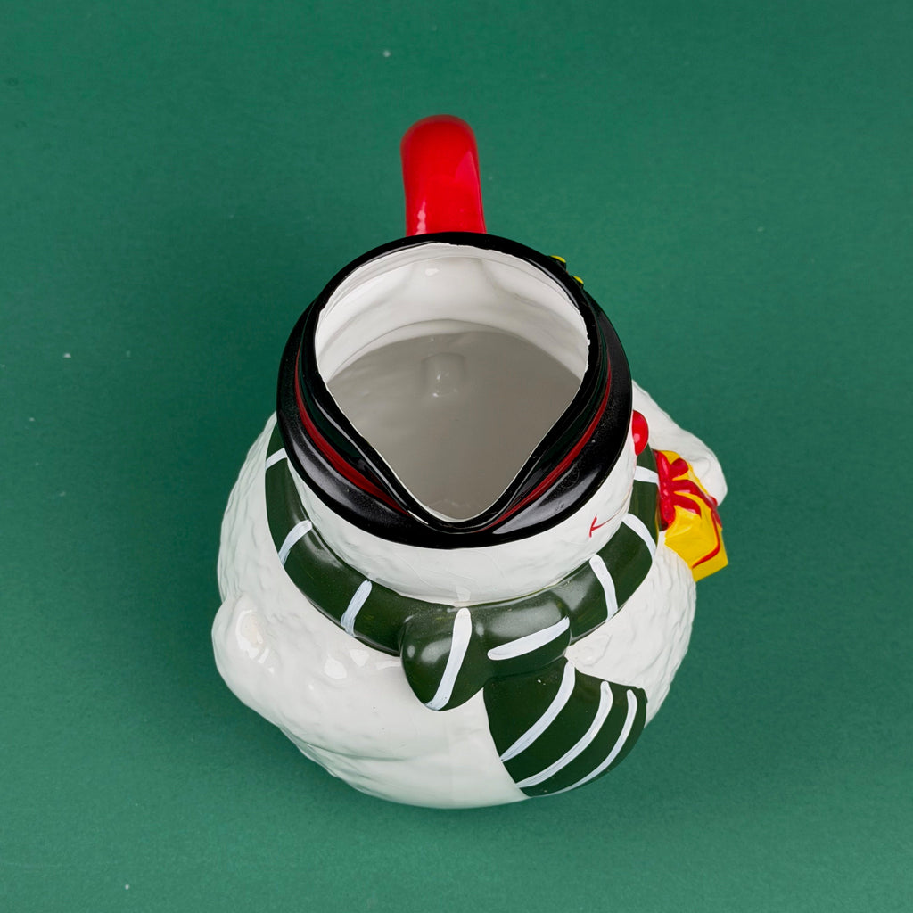 Snowman Christmas Ceramic Pitcher