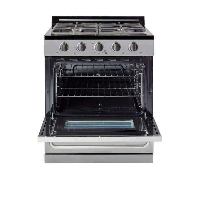 Unique 30" Propane Range (Battery Ignition) - Stainless Steel