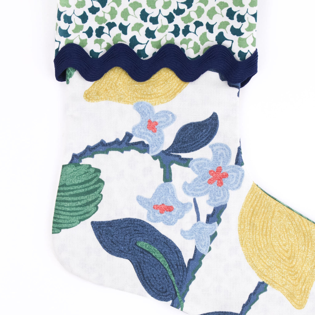 Strawberry Hill Colorful Christmas Stocking with Ric Rac