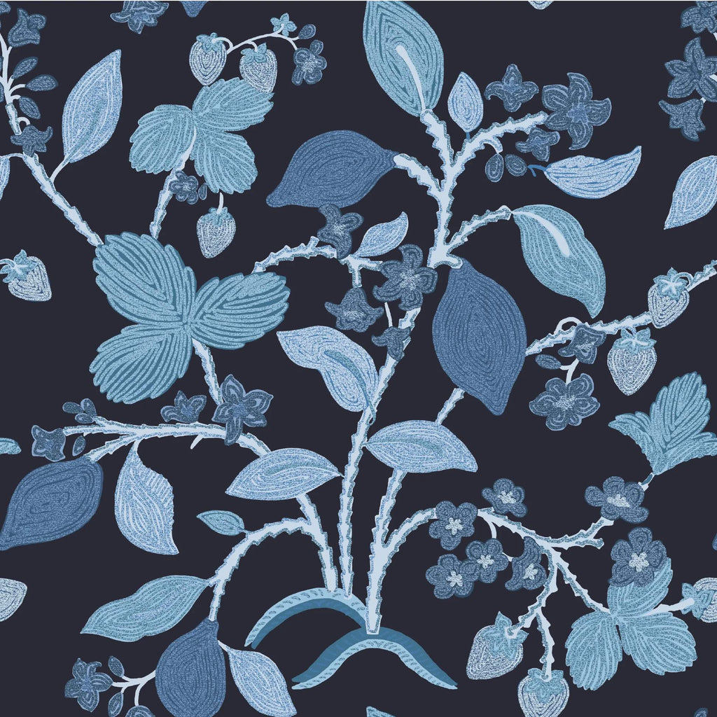 Strawberry Hill Unpasted Wallpaper - Nightfall