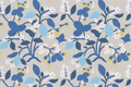 Strawberry Hill Unpasted Wallpaper - Ocean Blue