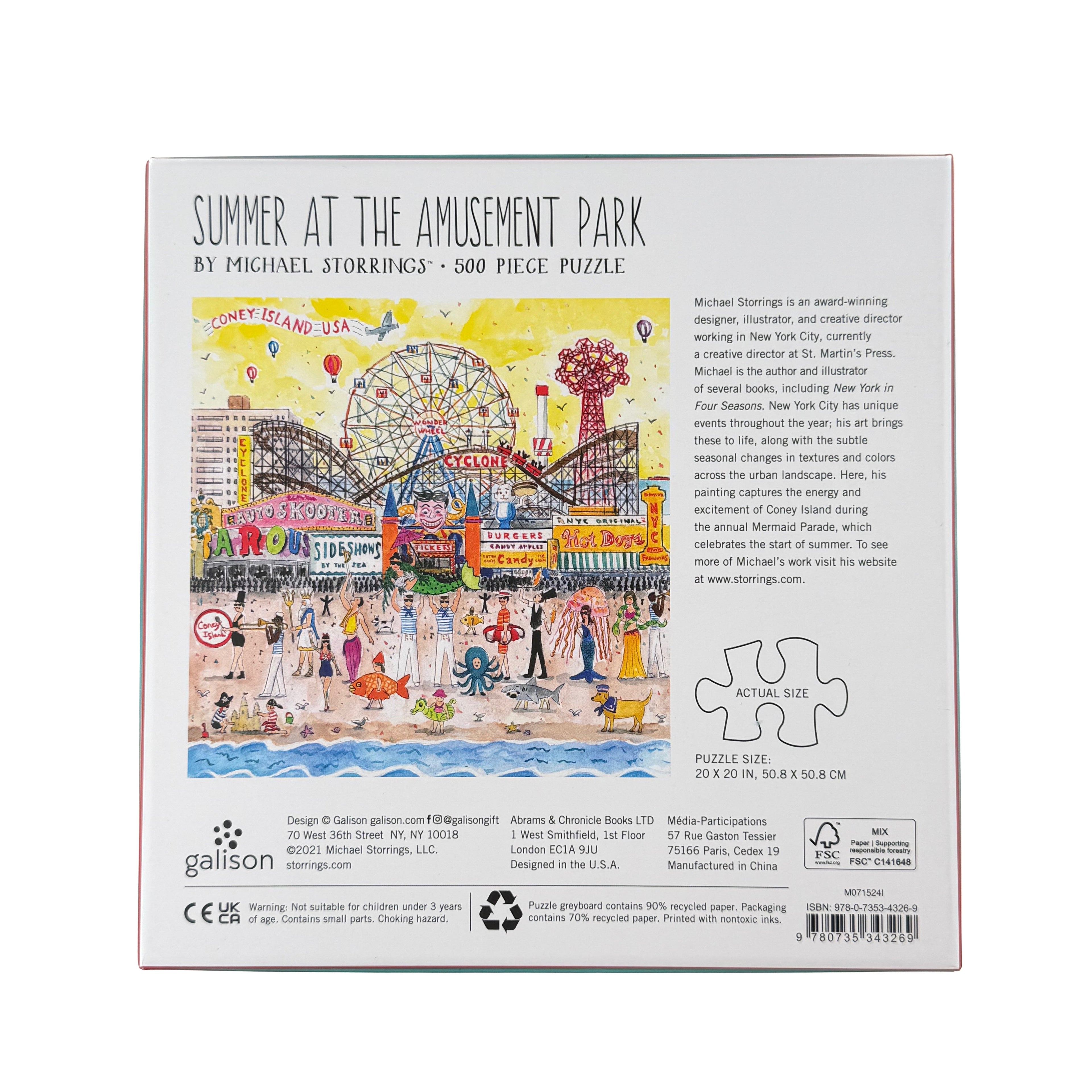 Summer at the Amusement Park, Coney Island Jigsaw Puzzle