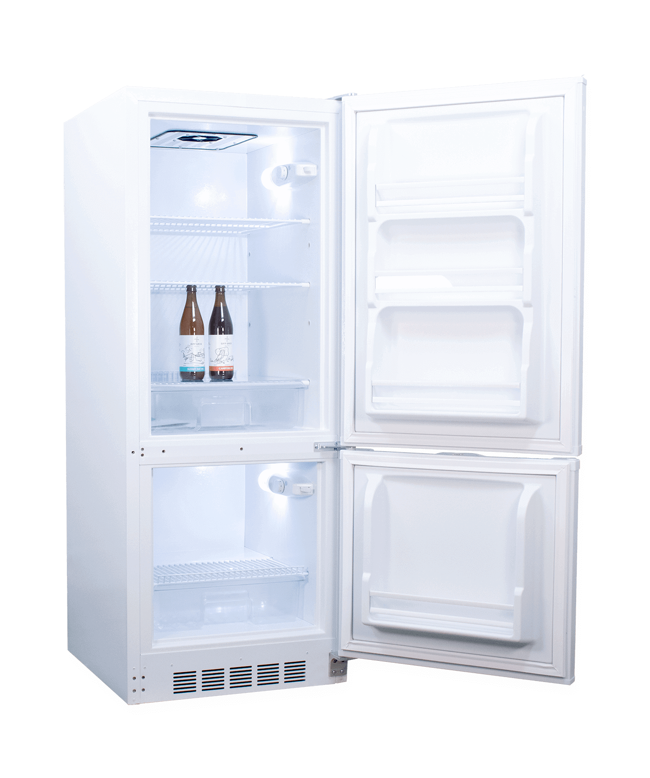 SunStar 10CU Solar DC/AC Refrigerator - White