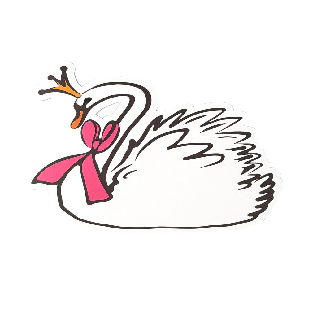 Shaped Swan Paper Placemats, Set of 12