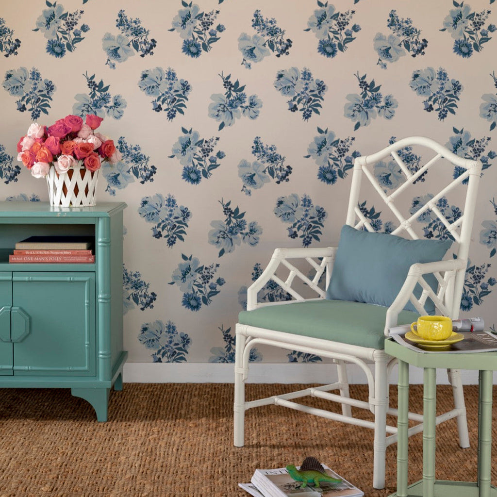Swans Island Unpasted Wallpaper - All Over Blue