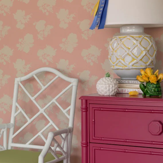 Swans Island Silhouette Unpasted Wallpaper - Shell Pink