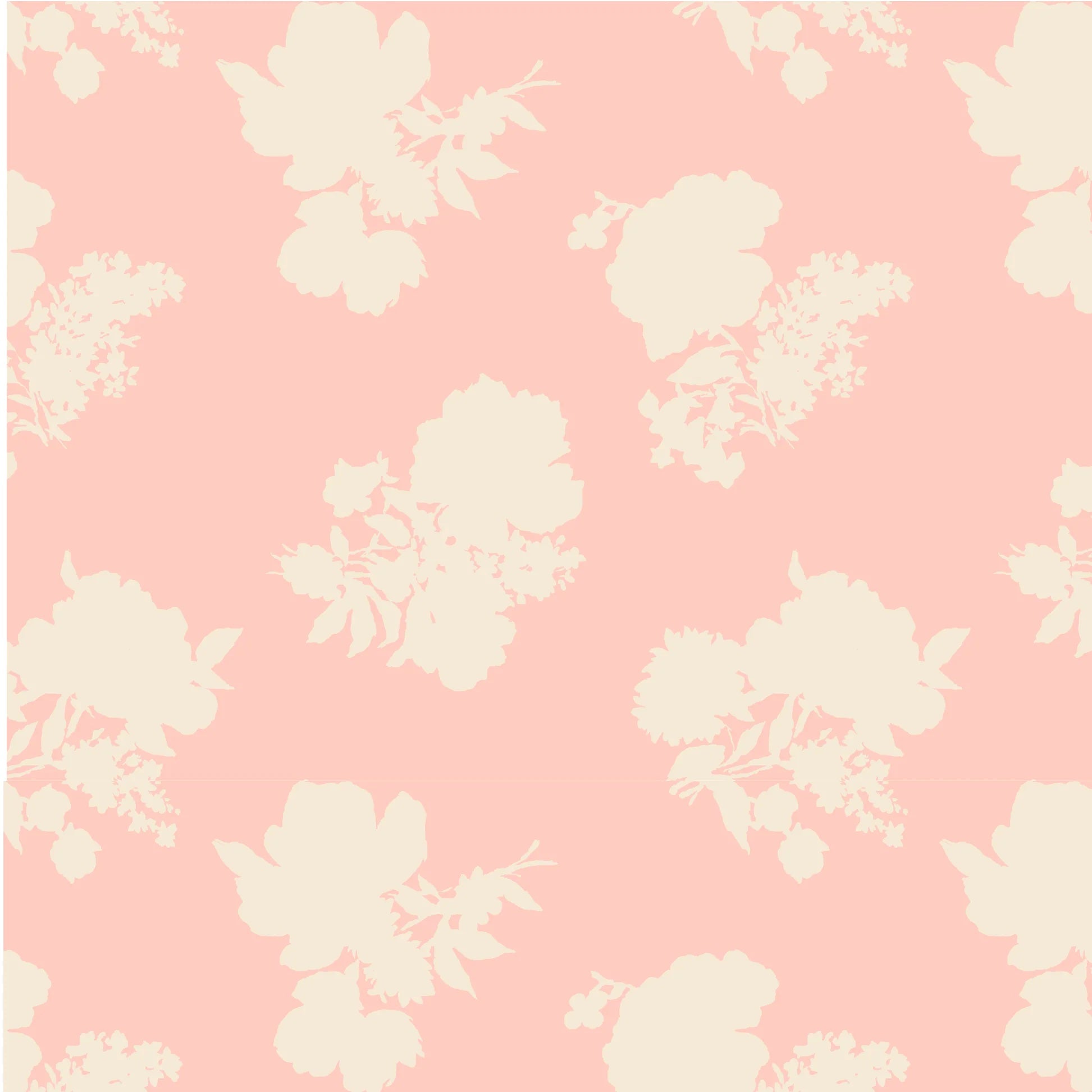 Swans Island Silhouette Unpasted Wallpaper - Shell Pink
