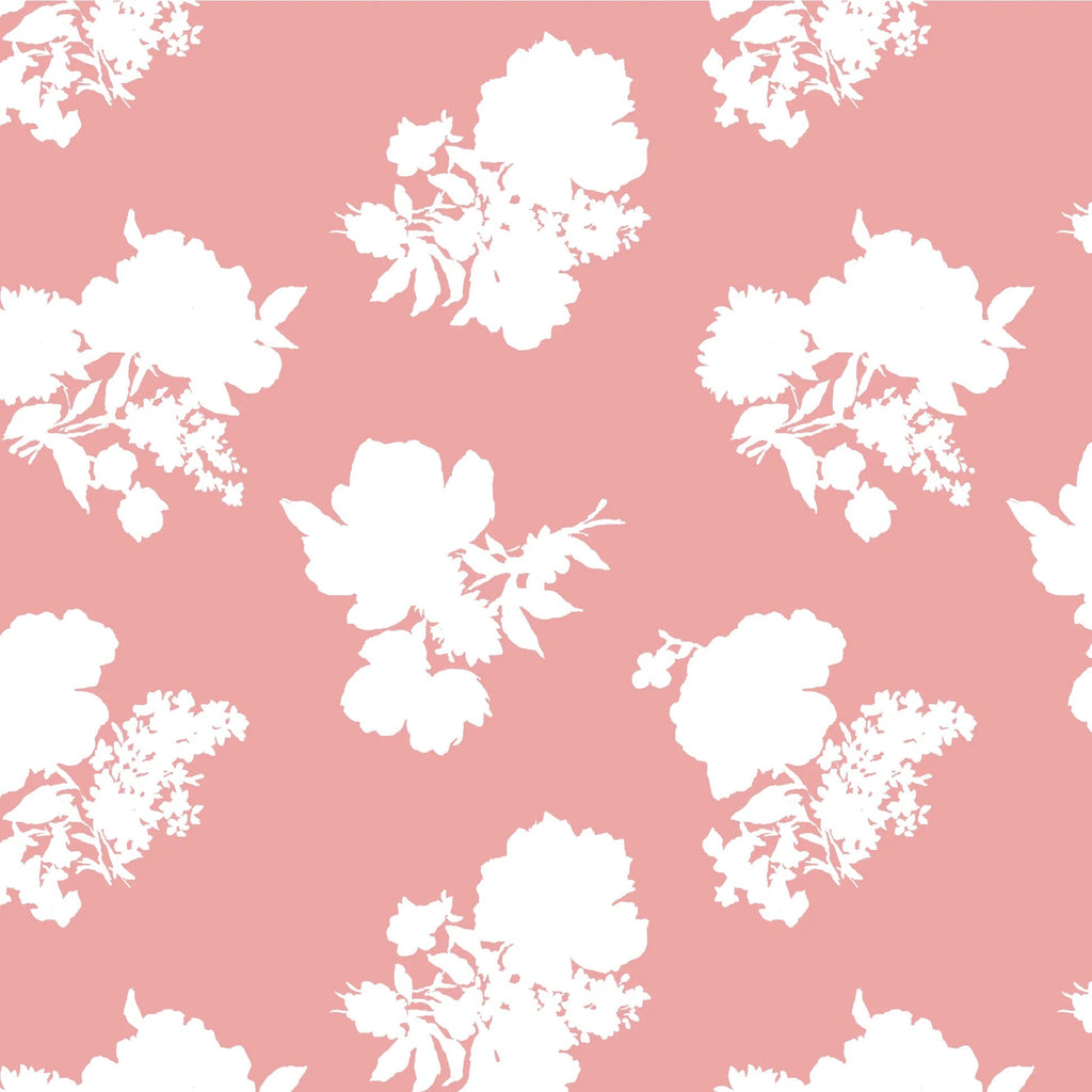 Swans Island Silhouette Unpasted Wallpaper - Southampton Pink