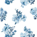 Swans Island Unpasted Wallpaper - All Over Blue