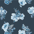 Swans Island Unpasted Wallpaper - Navy Blue