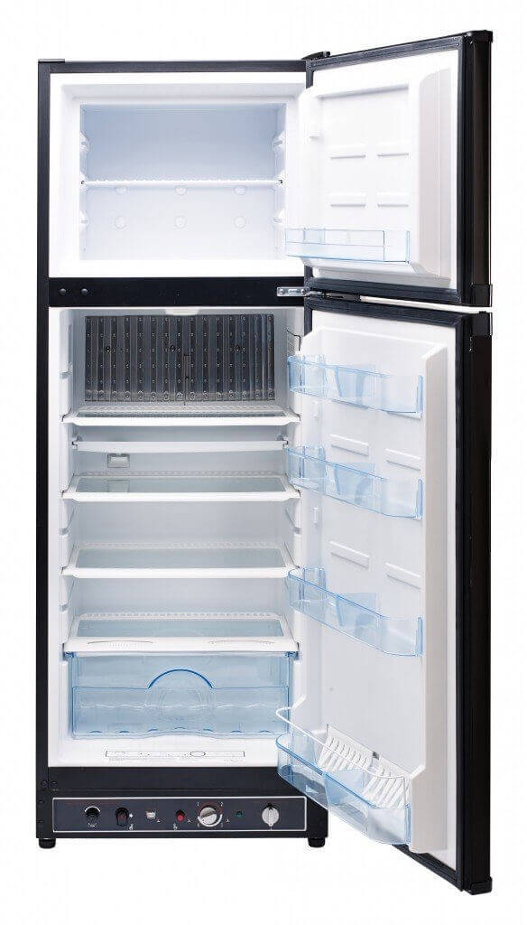 UNIQUE 10 CU/FT Propane Fridge with Freezer - Black