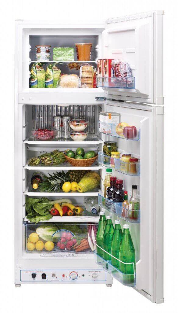 UNIQUE 10 CU/FT Propane Fridge with Freezer - White