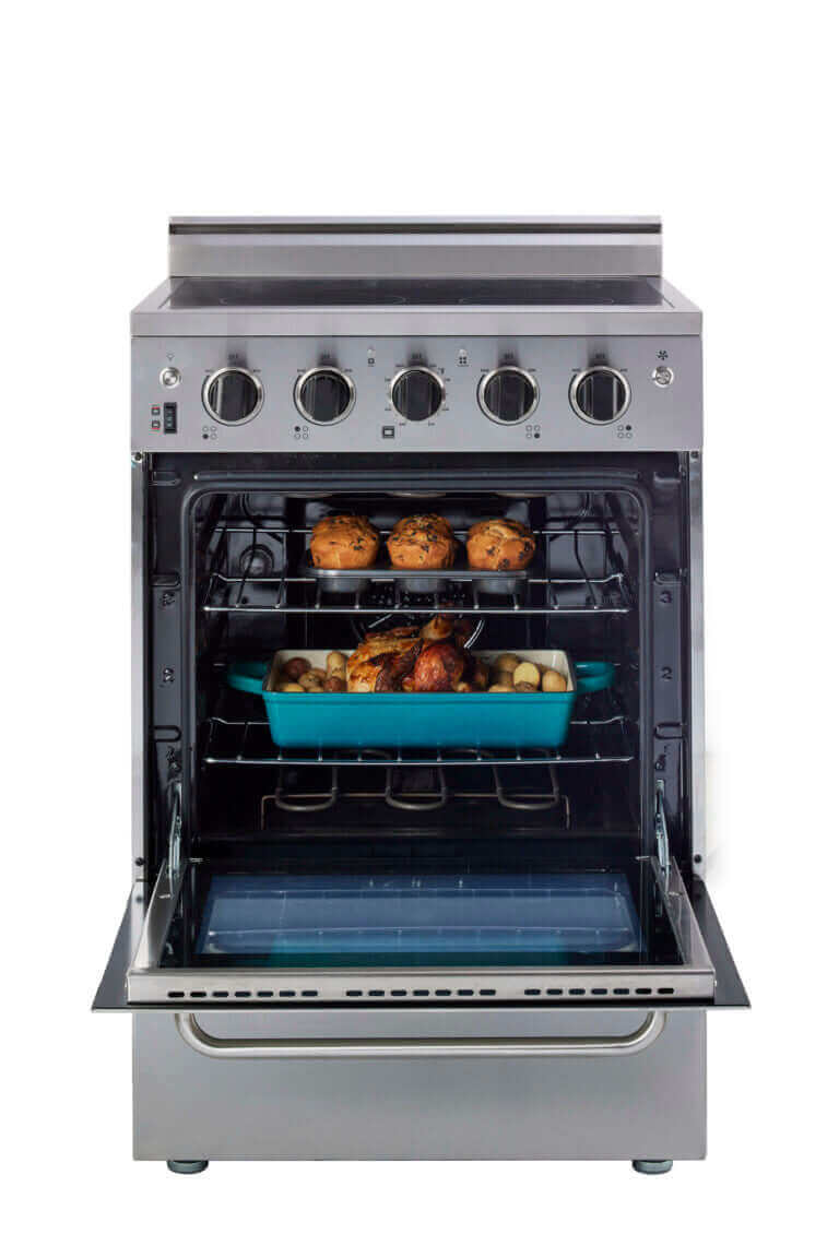 Unique 24" Prestige Convection Electric Range (SmoothTop) - Stainless Steel