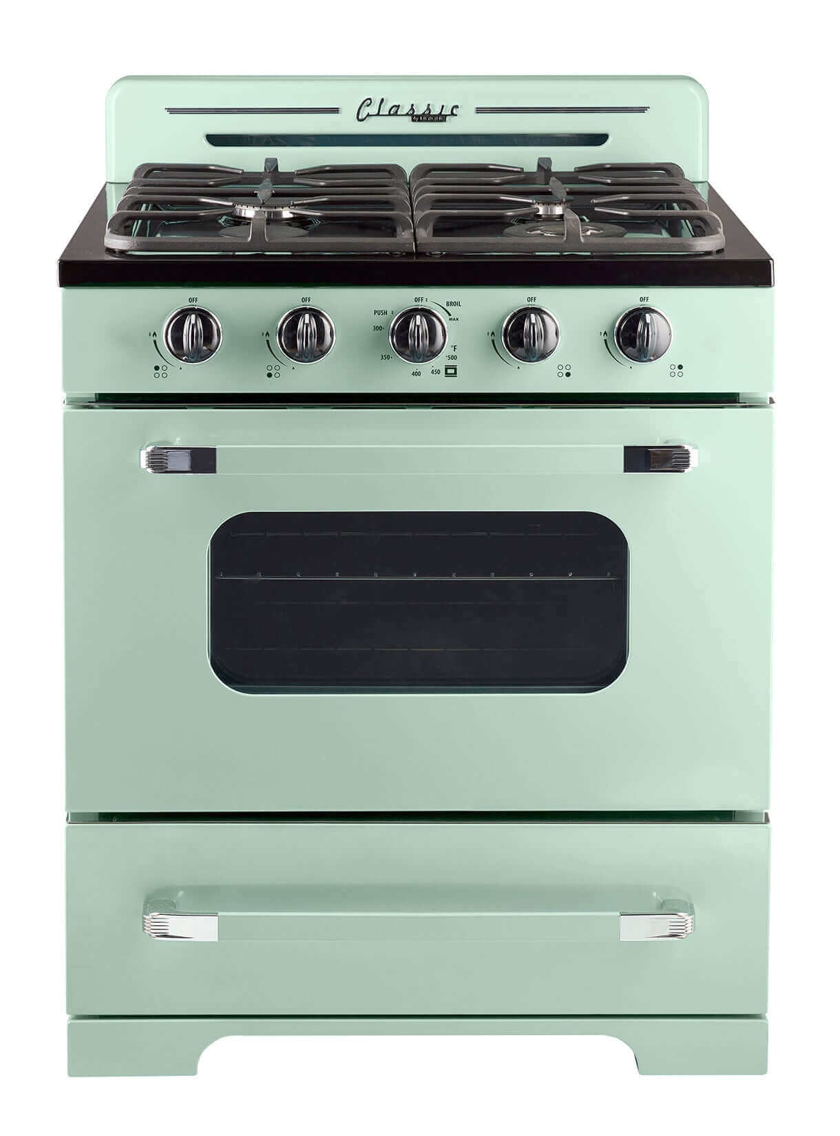 Unique 30" Classic Retro Propane Off-Grid Range (Battery Ignition)