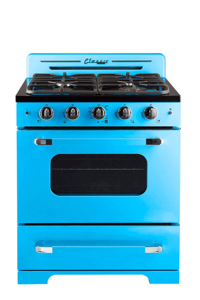 Unique 30" Classic Retro Convection Gas Range (Electronic Ignition)