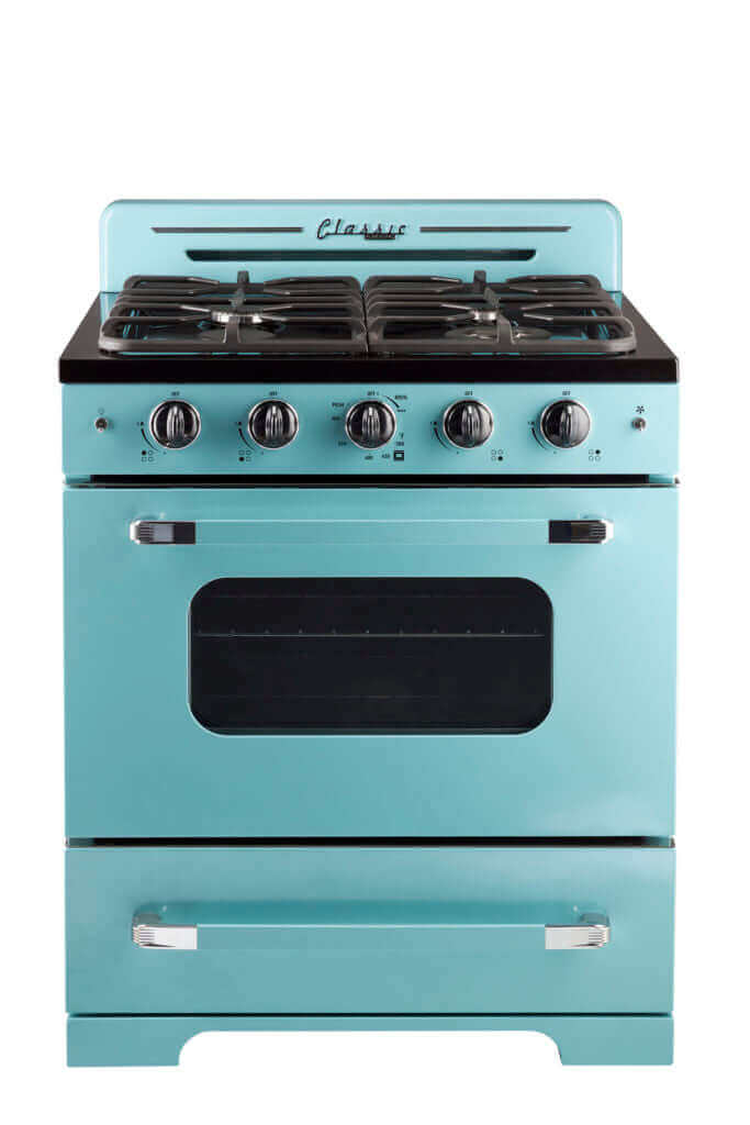 Unique 30" Classic Retro Convection Gas Range (Electronic Ignition)