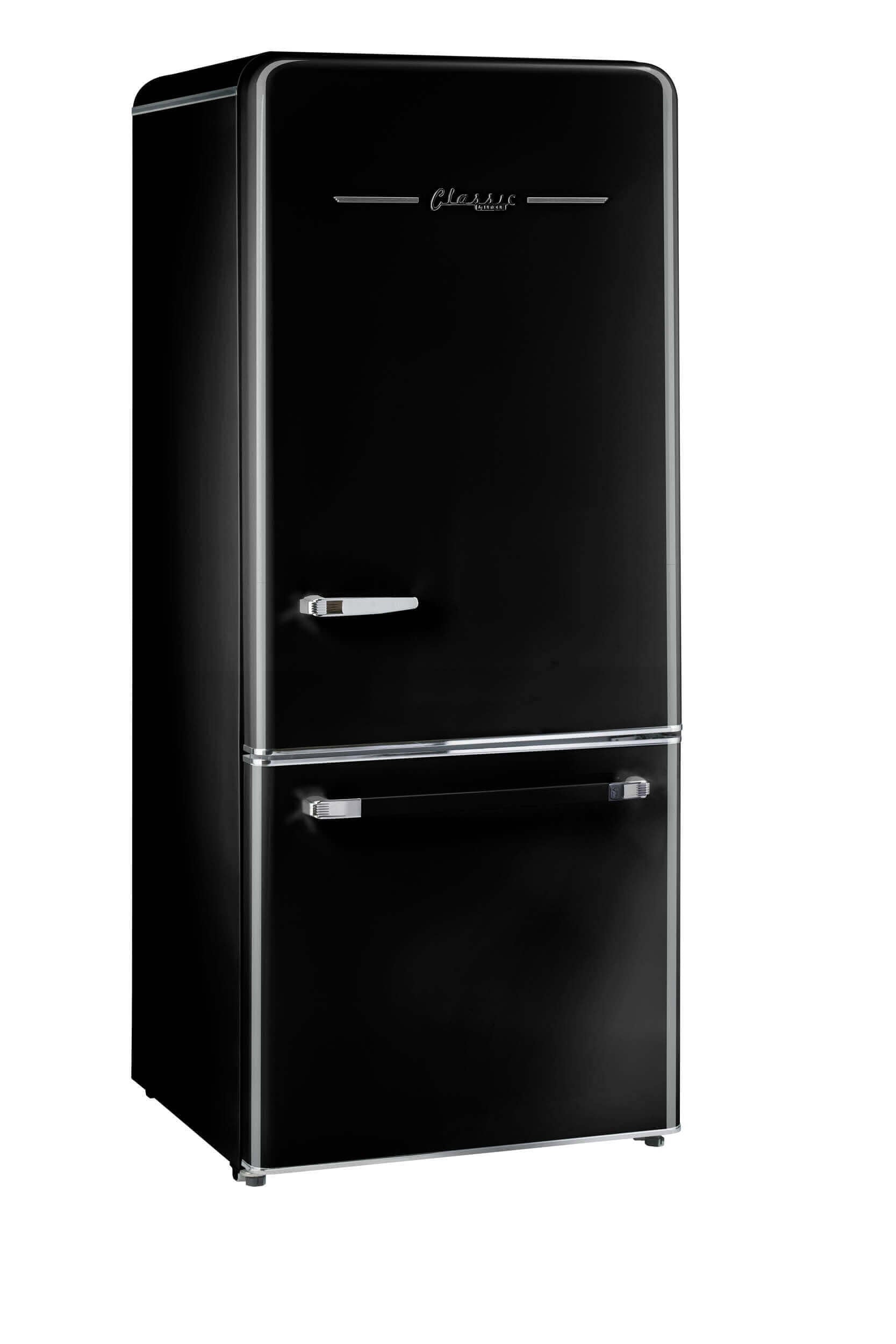 Unique 120V 18 Cu/Ft Classic Retro Bottom Mount Refrigerator