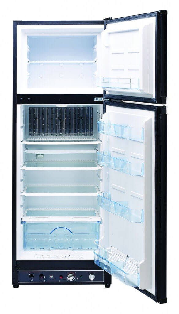 UNIQUE 8 CU/FT Propane Fridge with Freezer - Black