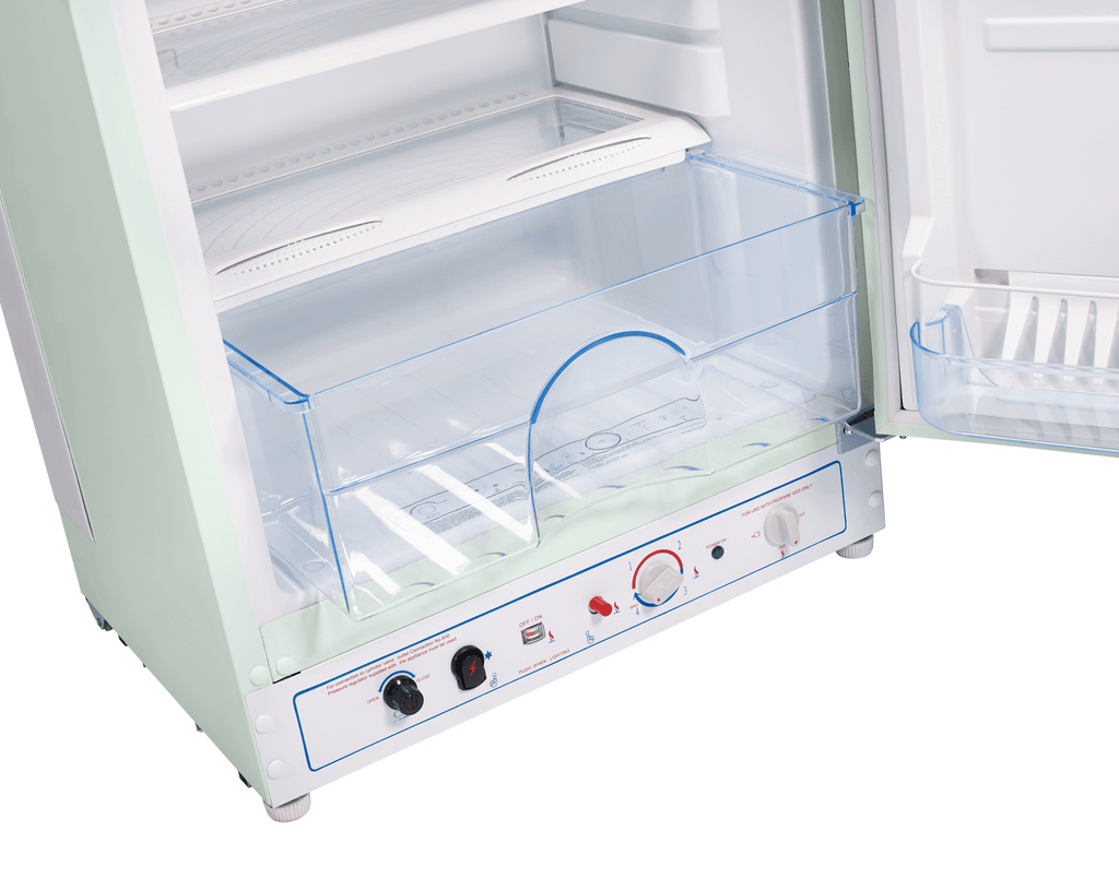 Unique 10 CU/FT Classic Retro Propane Fridge - Light Green